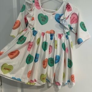 Sweetheart Print Kids Dress